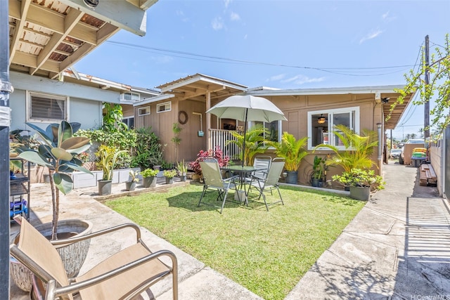 54-266 Kawaihemo Pl, Hauula, HI 96717 - view of yard featuring a patio area