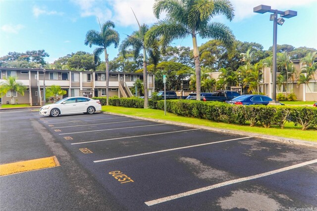 view of uncovered parking lot