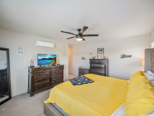 91-1483 Loiloi Loop, Ewa Beach, HI 96706 - carpeted bedroom featuring a wall mounted air conditioner and a ceiling fan