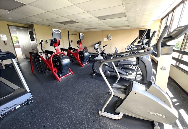 411 Hobron Ln Unit 903, Honolulu, HI 96815 - workout area with a drop ceiling