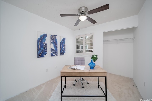 91-1039 Kamaaha Ave Unit 1505, Kapolei, HI 96707 - carpeted home office featuring ceiling fan