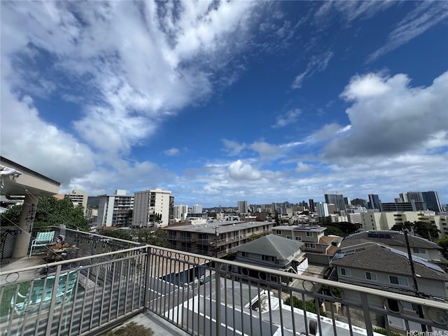 balcony with a city view