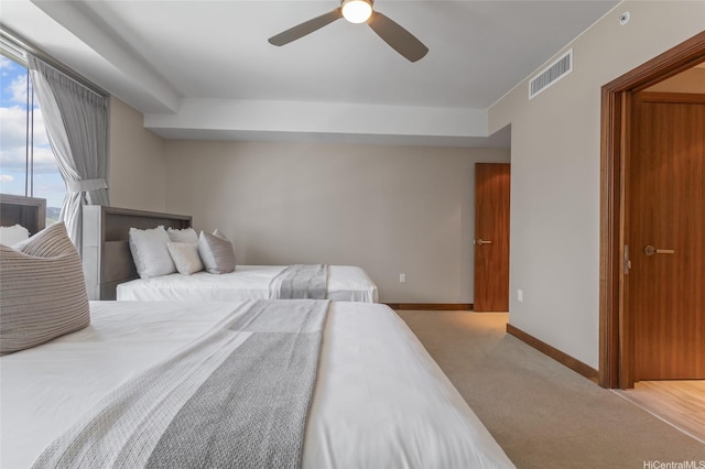 1555 Kapiolani Blvd Unit 1800, Honolulu, HI 96814 - bedroom with carpet flooring, baseboards, and ceiling fan