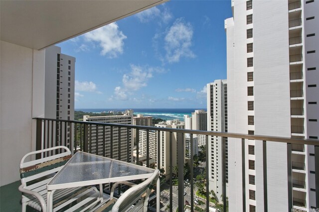 201 Ohua Ave Unit 3006, Honolulu, HI 96815 - balcony featuring a view of city and a water view