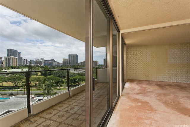 balcony with a city view
