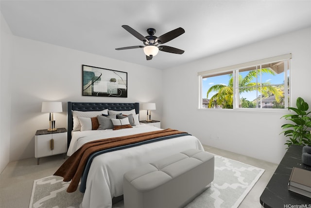 7188 Hawaii Kai Dr Unit 244, Honolulu, HI 96825 - bedroom featuring ceiling fan and carpet floors