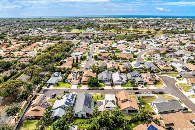 aerial view with a residential view