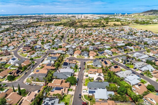 drone / aerial view with a residential view