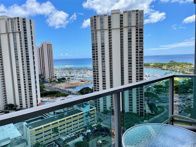 410 Atkinson Dr Unit 2213, Honolulu, HI 96814 - balcony featuring a city view and a water view
