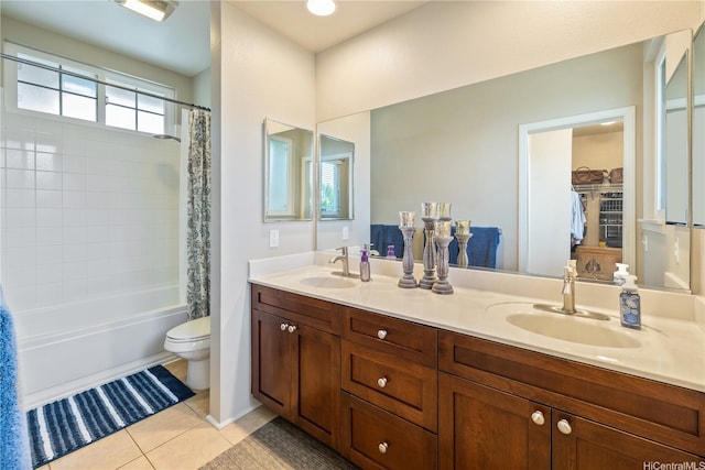 91-1154 Pekau St, Ewa Beach, HI 96706 - full bath featuring tile patterned floors, toilet, double vanity, and shower / bath combo