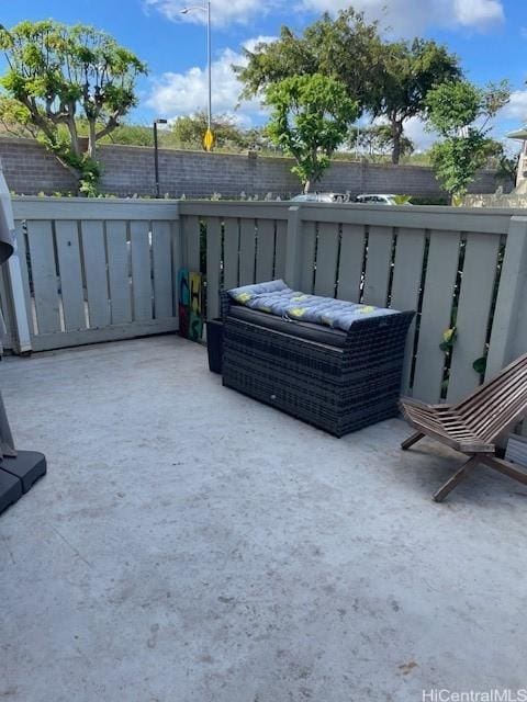 view of patio / terrace with a fenced backyard