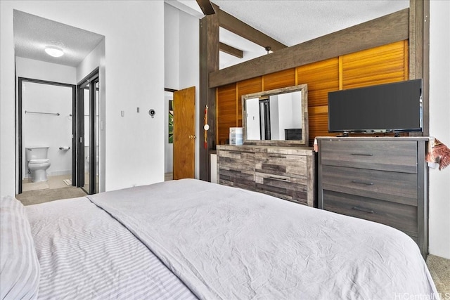 46-020 Aliikane Pl Unit 325, Kaneohe, HI 96744 - carpeted bedroom with a textured ceiling and connected bathroom