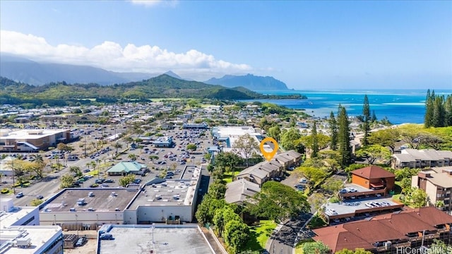 46-020 Aliikane Pl Unit 325, Kaneohe, HI 96744 - drone / aerial view featuring a water and mountain view