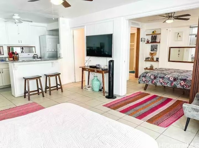 410 Nahua St Unit 212, Honolulu, HI 96815 - bedroom featuring ceiling fan and light tile patterned floors