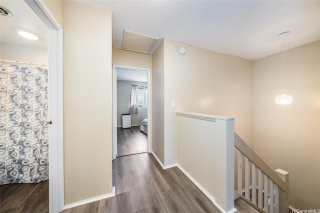 94-160 Anania Dr Unit 265, Mililani, HI 96789 - corridor featuring wood finished floors, an upstairs landing, and visible vents