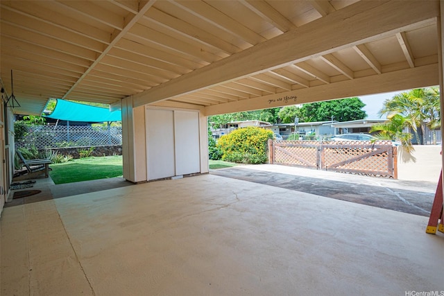 view of patio with fence