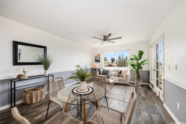 92-1214 Palahia St Unit X106, Kapolei, HI 96707 - living room featuring baseboards, ceiling fan, and wood finished floors