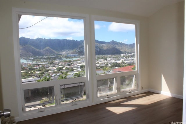 155 Polihale Pl, Honolulu, HI 96825 - spare room with a mountain view, wood finished floors, and baseboards