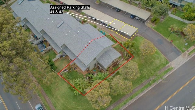 92-1244 Kikaha St Unit 14, Kapolei, HI 96707 - aerial view of property and surrounding area featuring property boundaries highlighted