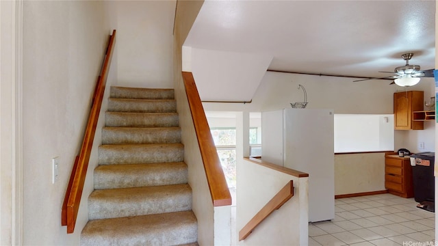 92-1244 Kikaha St Unit 14, Kapolei, HI 96707 - stairway featuring a ceiling fan and tile patterned floors
