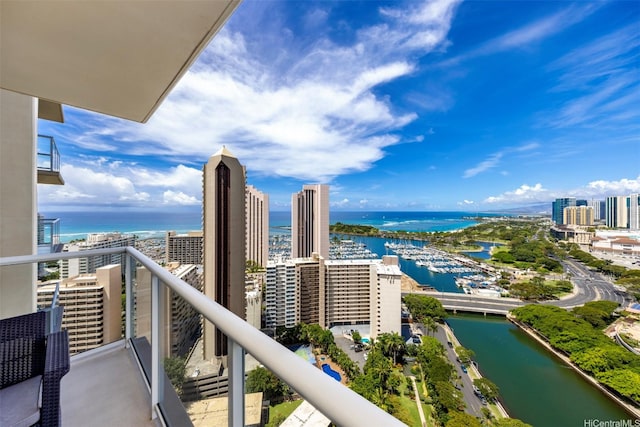 1551 Ala Wai Blvd Unit 2903, Honolulu, HI 96815 - balcony with a city view and a water view