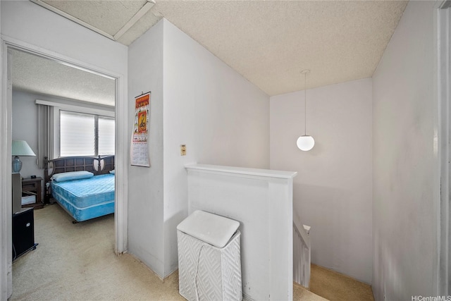 interior space featuring a textured ceiling
