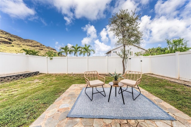87-1801 Mokila St, Waianae, HI 96792 - view of yard featuring a patio and a fenced backyard
