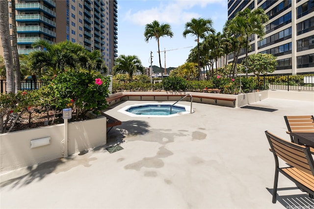 876 Curtis St Unit 3208, Honolulu, HI 96813 - view of swimming pool with a hot tub and a patio