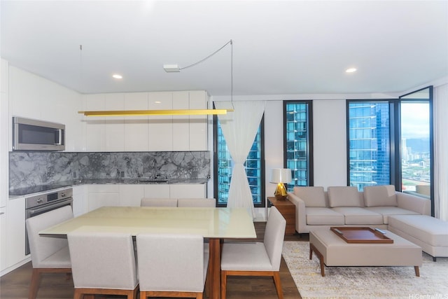 987 Queen St Unit 2102, Honolulu, HI 96814 - interior space featuring recessed lighting and dark wood-style flooring