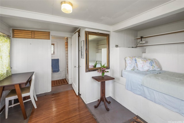 3637 Nihipali Pl, Honolulu, HI 96816 - bedroom with wood finished floors and wood walls