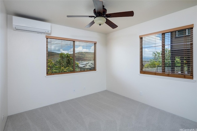 92-1199 Pueonani St, Kapolei, HI 96707 - empty room with an AC wall unit, carpet flooring, plenty of natural light, and ceiling fan
