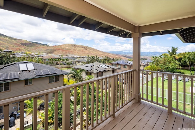 92-1199 Pueonani St, Kapolei, HI 96707 - deck with a residential view and a mountain view
