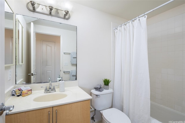 92-1199 Pueonani St, Kapolei, HI 96707 - bathroom with toilet, vanity, and shower / bath combo with shower curtain