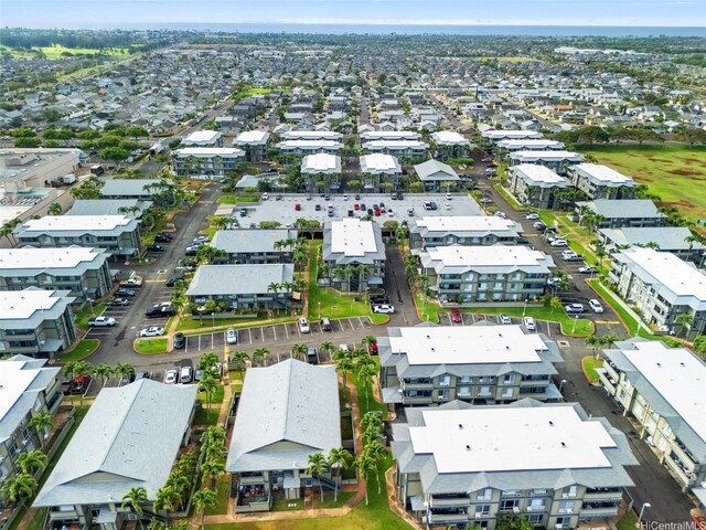 aerial view with a residential view