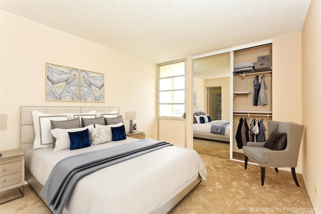 3161 Ala Ilima St Unit 1515, Honolulu, HI 96818 - bedroom featuring light carpet, a textured ceiling, and a closet