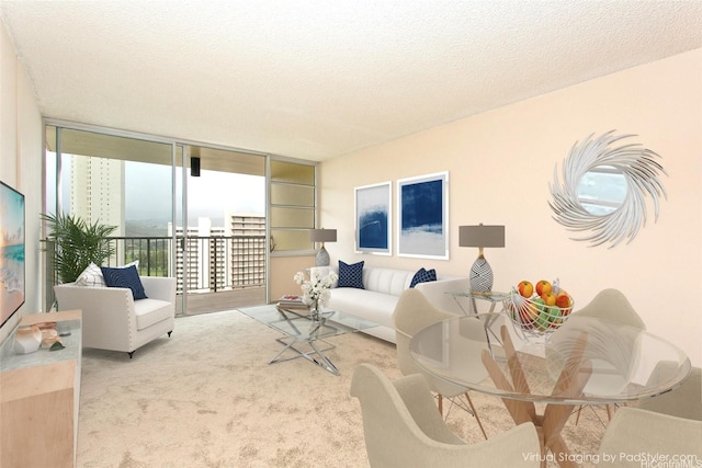 3161 Ala Ilima St Unit 1515, Honolulu, HI 96818 - carpeted living room featuring a textured ceiling