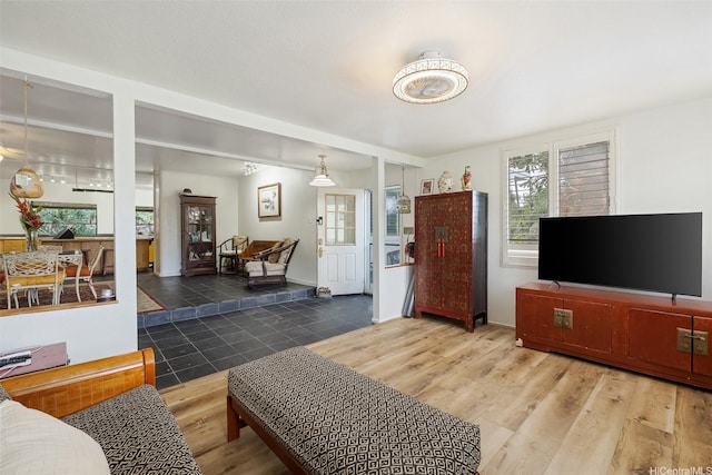 2168 Round Top Dr, Honolulu, HI 96822 - living room featuring wood finished floors
