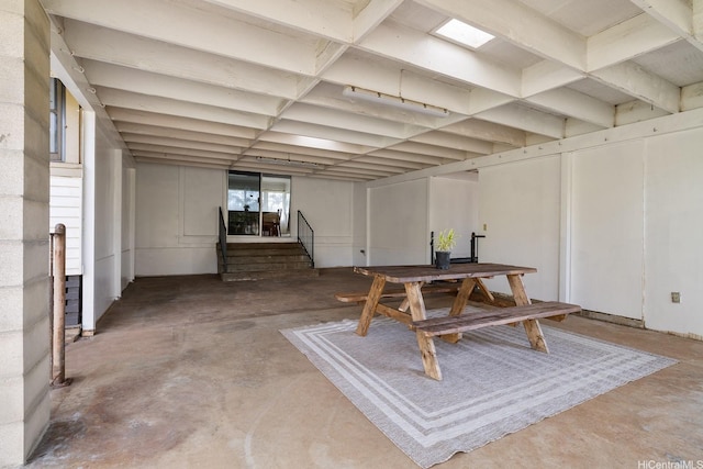 basement with stairway