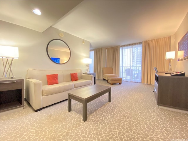 view of carpeted living room