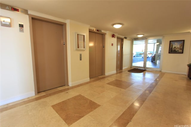 98-288 Kaonohi St Unit 3802, Aiea, HI 96701 - corridor with elevator and floor to ceiling windows