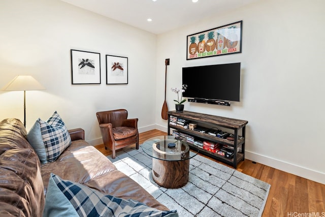 53-926 Kamehameha Hwy, Hauula, HI 96717 - living area with baseboards, recessed lighting, and wood finished floors