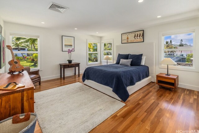 53-926 Kamehameha Hwy, Hauula, HI 96717 - bedroom featuring visible vents, recessed lighting, baseboards, and wood finished floors
