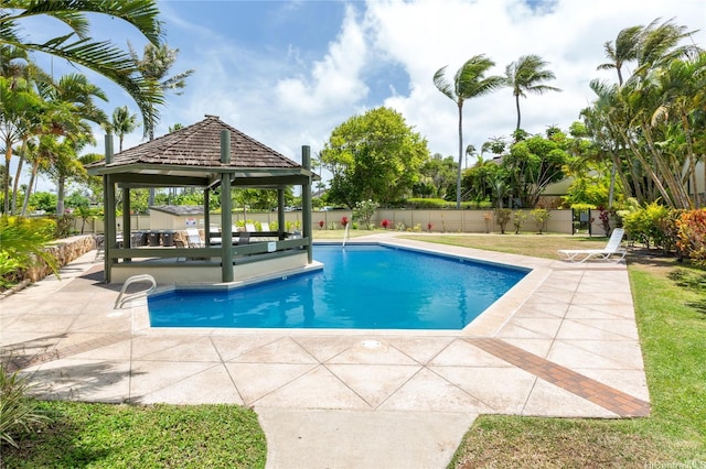 57-101 Kuilima Dr Unit 132F, Kahuku, HI 96731 - view of swimming pool featuring a gazebo and a patio area