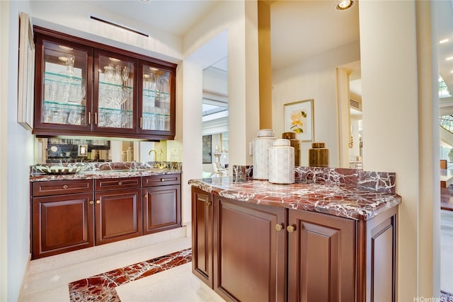 4504 Kahala Ave, Honolulu, HI 96816 - bar featuring plenty of natural light and light tile patterned floors