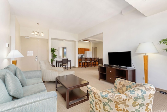 229 Paoakalani Ave Unit 3801, Honolulu, HI 96815 - living area with light colored carpet and an inviting chandelier