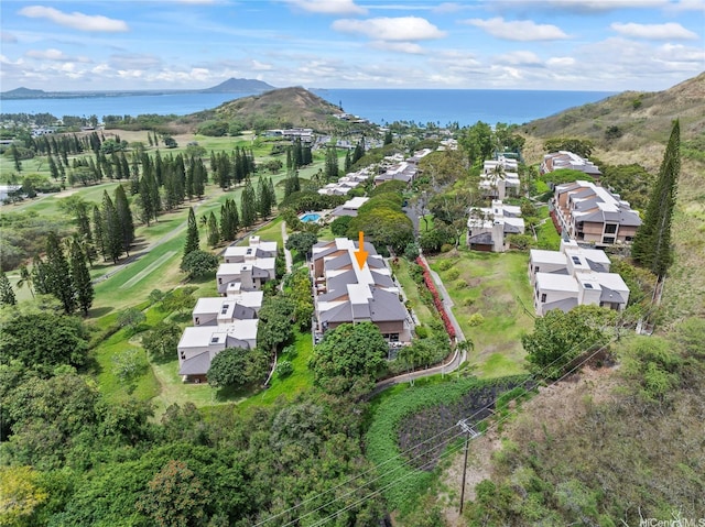 411 Kaelepulu Dr Unit E, Kailua, HI 96734 - aerial view of residential area featuring a water and mountain view
