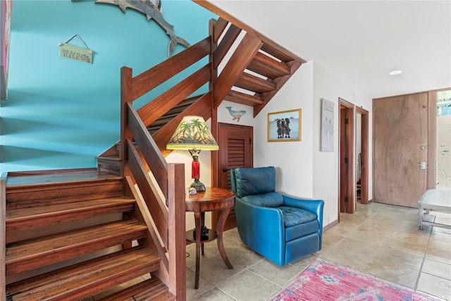 411 Kaelepulu Dr Unit E, Kailua, HI 96734 - stairs featuring tile patterned floors
