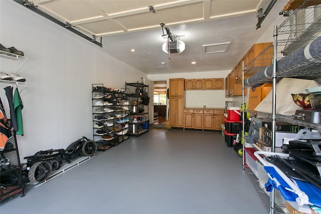 storage area featuring a garage