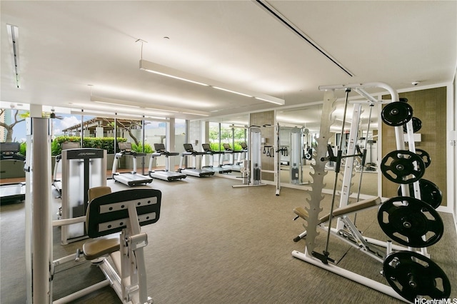 view of gym