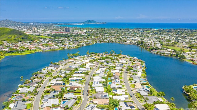 1182 Lauloa St, Kailua, HI 96734 - birds eye view of property featuring a water view and a residential view